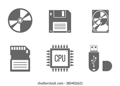 Digital Data Vector Icons Set