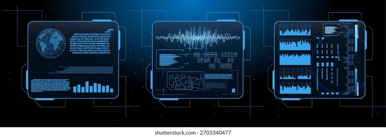 Digital data visualization showcases global information and analytics in a futuristic design