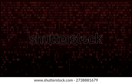 Digital Decay - A Sparse and Atmospheric Field of Glowing Red Binary Digits Over a Black Background, Visualizing System Fragmentation, Covert Surveillance, and the Aftermath of a Critical Cybersecurity Breach in a Cyberpunk Environment