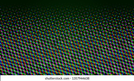 Digital decimal code matrix background. Glitch style. 