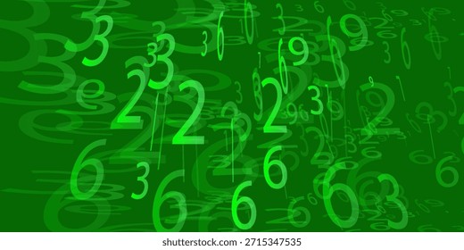 Datos decimales digitales primer plano DOF superficial. eps10