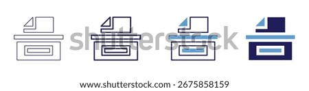 Digital democracy icon in 4 different styles. Thin Line, Line, Bold Line, Duotone. Duotone style. Editable stroke.