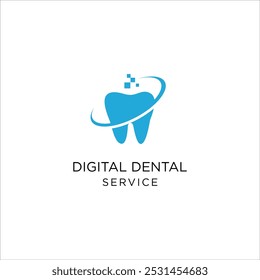 logotipo de laboratório dental digital, design de tecnologia dental, brilho branqueamento logotipo de odontologia 