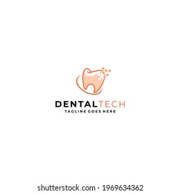 digital dental logo design vector