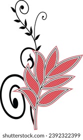 Digital Design background with colorful objects and flowers-
digital-textile-design-flowers-leaves-Exquisite border design, border pattern, Motif, Graph