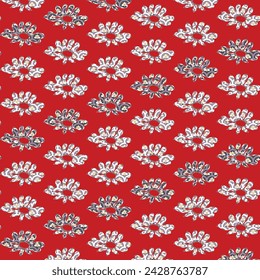 Digital Design background with colorful objects and flowers-Digital Textile All-Over Pattern Design for Pakistani-Indian-Turki-Kurti Design