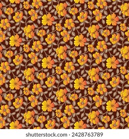 Digital Design background with colorful objects and flowers-Digital Textile All-Over Pattern Design for Pakistani-Indian-Turki-Kurti Design