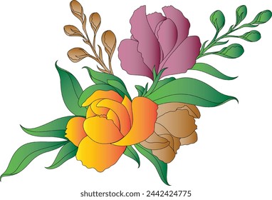 
Digital Design background with colorful objects and flowers--Digital Textile All-Over Pattern Design for Pakistani-Indian-Turki-Kurti Design