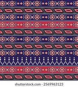 Digital Design background with colorful objects and flowers- digital-textile-design-flowers-leaves-Exquisite border design, border pattern, Motif, Graf
