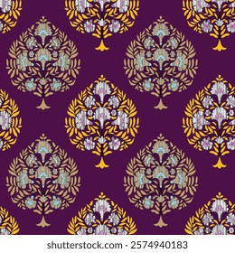 Digital Design background with colorful objects and flowers- digital-textile-design-flowers-leaves-Exquisite border design, border pattern, Motif, Graph
