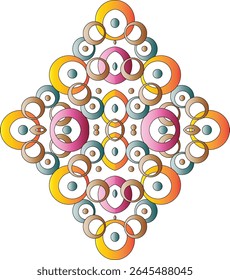 Fundo de design digital com objetos coloridos e flores- digital-têxtil-design-flores-folhas-Design de borda requintado, padrão de borda, Motif, Gráfico