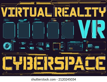 Digital design elements hud style. Trendy 2022 shapes in cyberpunk style. Bar labels,info box bars. Futuristic info boxes layout templates Cyberpunk retro futuristic poster set abstract cosmic shapes.