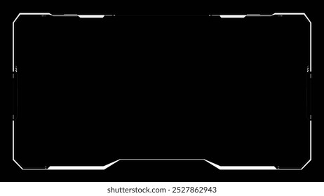 Estrutura de design digital. Menu de jogos tocando cyber monitores painéis painel de painel de controle HUD futurista modelo de quadro de interface do usuário. Telas de alta tecnologia Sci Fi. Interface do visor head-up do ciberespaço