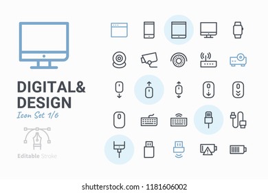 Digital and Design icon set 1