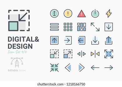 Digital & Design icon set