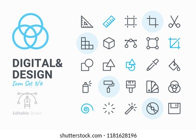 Digital and Design icon set 3