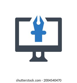 Digital design icon. Vector EPS file.