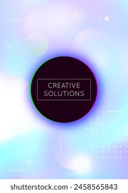 Digitales Design. Zauberkonzept. Hologramm-Hintergrund. Einfaches Flugblatt. Bewegungspunkte. Modernes Muster. Weiche futuristische Vorlage. Violett glänzende Präsentation. Lila digitales Design