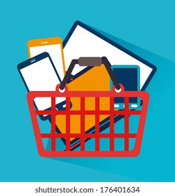 digital design over blue background vector illustration