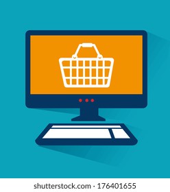 digital design over blue background vector illustration