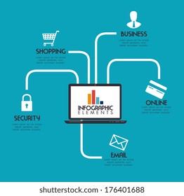 digital design over blue background vector illustration