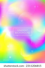 Digital Design. Space Multicolor Magazine. Purple Shiny Fluid. Holographic Background. Neon Shape. Simple Flyer. Retro Vector. Science Dots. Blue Digital Design