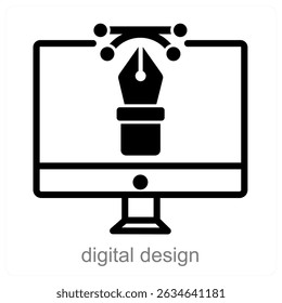 design digital design de ícone de vetor design