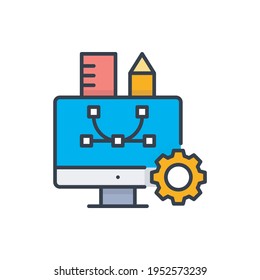 Digital designing vector Filled  outline icon style illustration. EPS 10 file