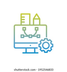 Digital designing vector gradient icon style illustration. EPS 10 file