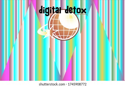 Espacio de fondo abstracto de desintoxicación digital