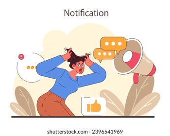 Digital detox. Character practicing mindfulness, reducing screen time, and enjoying tech-free zones. Disconnected or turned off gadget. Balanced life and mental health. Flat vector illustration