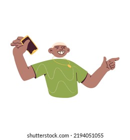 Digital Detox Concept. Disconnecting. Social media Detox. Life without gadgets. Internet addiction. Habit of using Gadgets, Internet, Social network. Trendy Vector Illustration. Guy throws away  phone