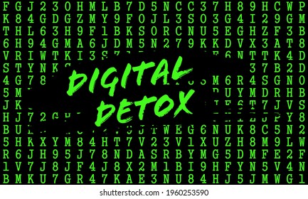 Digital detox concept illustration. Addicteion of devices