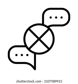 Digital detox flat line icon. Digital addiction problem. Healthy lifestyle, Going offline, No Phone. Outline sign for mobile concept and web design, store.