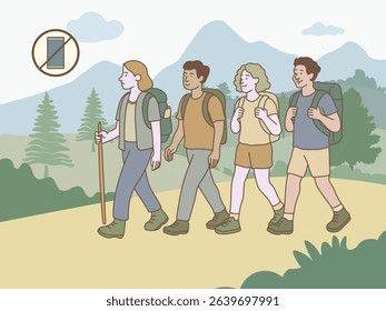 Digital detox hiking retreat in nature unplugging for mental clarity and wellness