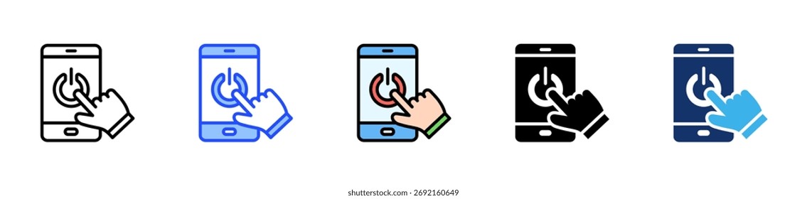 Digital Detox Icon Collection With Multiple Styles