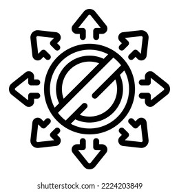 Digital detox icon outline vector. Social media. Walking stress