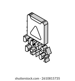 digital detox isometric icon vector. digital detox sign. isolated symbol illustration