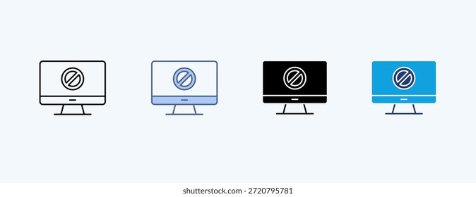 Vector de ilustración de íconos múltiples de desintoxicación digital