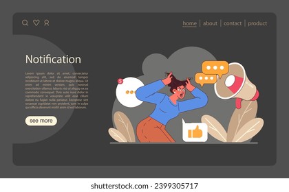 Digital detox web or landing dark or night mode set. Characters reducing screen time. Disconnected or turned off gadget. Balanced life and mental health. Flat vector illustration