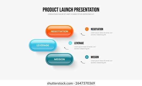 Digital Development Presentation Template Vector Illustratie. Service Analysis Three Step Infographic Slide Design. Bedrijf Review 3 Optie Diagram Frame Layout.