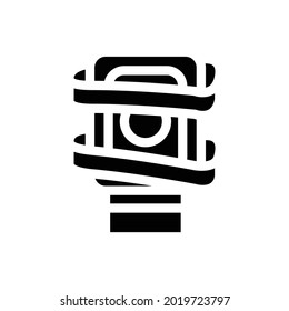 digital device dancer glyph icon vector. digital device dancer sign. isolated contour symbol black illustration