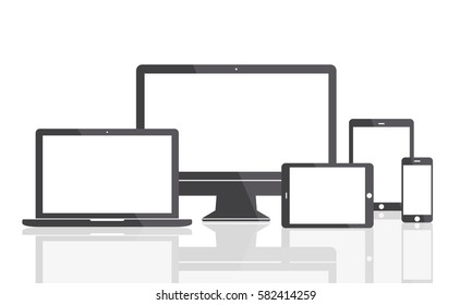 Digital device electronic techie vector illustration