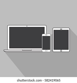 Digital device electronic techie vector illustration