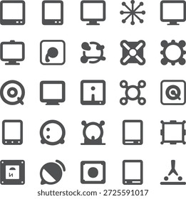 Digital Device Hardware and Modern Technology Gadget Icons