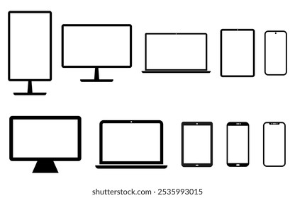 Digital Device icon set laptop smartphone tamlet pc monitor computador tela móvel inteligente tecnologia eletrônica