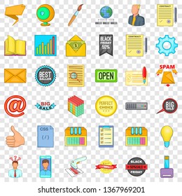 Digital device icons set. Cartoon style of 36 digital device vector icons for web for any design