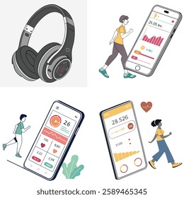 Digital Device Lifestyle Smartphone in Daily Life Vector



