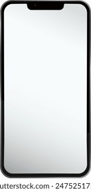 Diseño de maqueta de smartphone de pantalla completa aislada