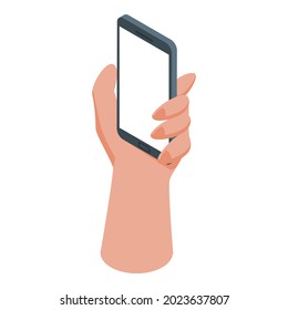 Digital device phone icon isometric vector. Tablet laptop. Cell electronic
